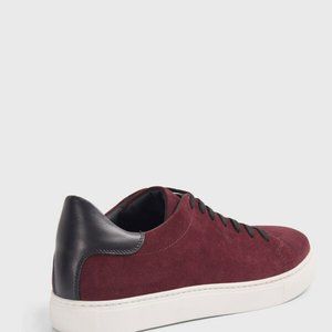 Paul Stuart Footwear Pascal Suede Sneakers Pair Burgundy 9 Mens New with tags